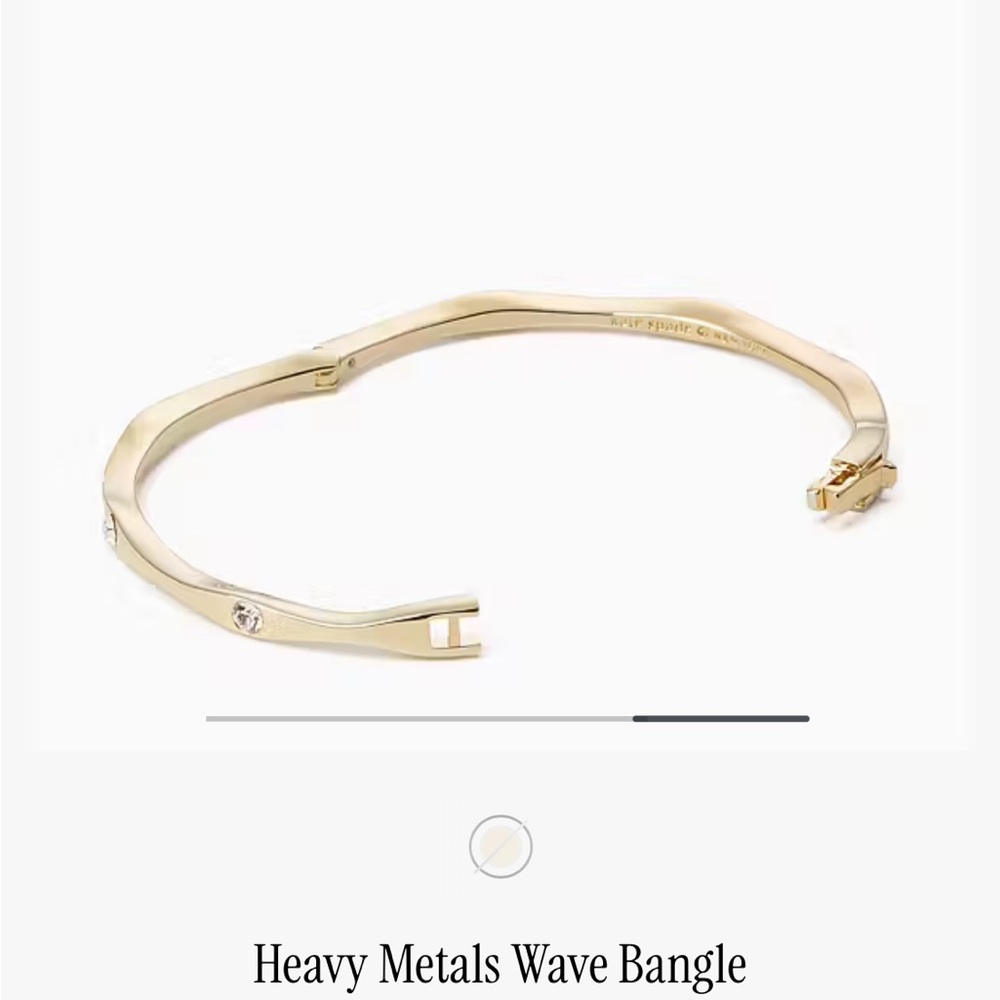 Kate Spade Heavy Metals Wave Bangle Bracelet - Picture 10 of 10